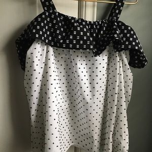 Loft cold shoulder Textured blouse
